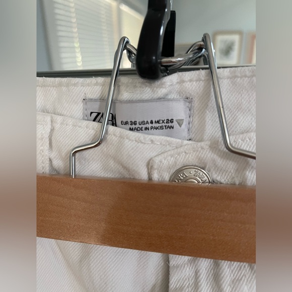 Zara high waisted White jeans oversized - Picture 3 of 4